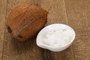 Dietary Coconut oil in the bowl