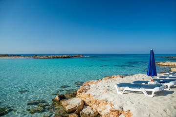 One of the most poplar beaches on the island of Cyprus is Nissi Beach.