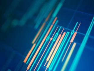 Candle stick graph chart of stock market investment trading