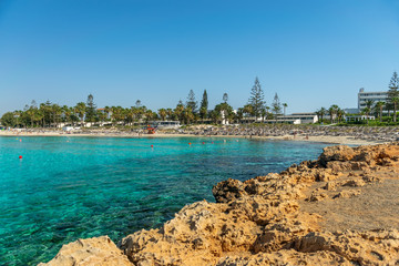 One of the most poplar beaches on the island of Cyprus is Nissi Beach.