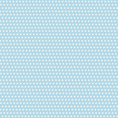 Seamless light gentle mint blue vector retro pattern with small white circles.