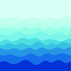 Fototapeta na wymiar blue gradient Background of Blue Waves, Vector Illustration 