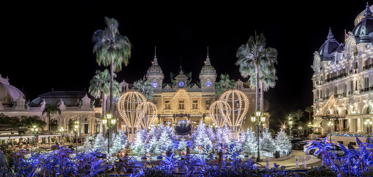 end of year illuminations place du casino Monaco