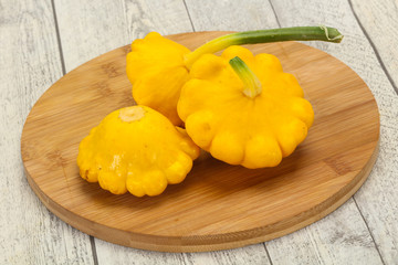 Fresh ripe tasty patisson ready for cooking