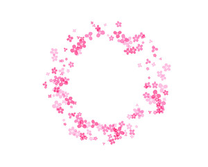 Cherry blossom decorations. Simplistic floral ornate design elements.