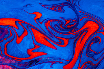 Obraz premium Ebru art. Colored acrylic paint on the water