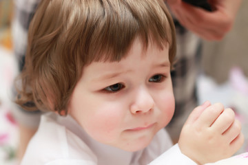 Little children near a Christmas