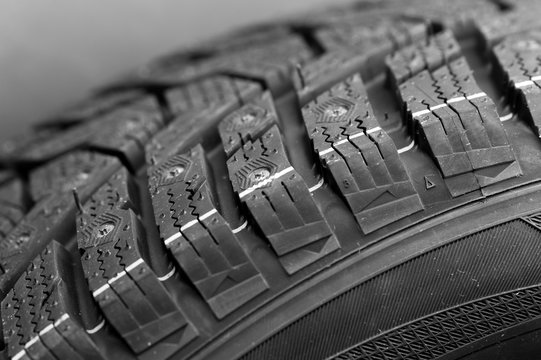 Fragment Of A Car Studded Tire