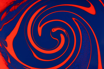 Ebru art. Colored acrylic paint on the water