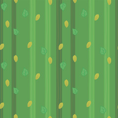 Seamless floral green floristic background vector pattern with flowers and petals.
