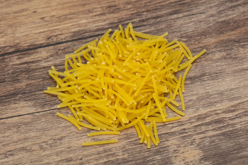 Dry raw vermicelli Italian pasta