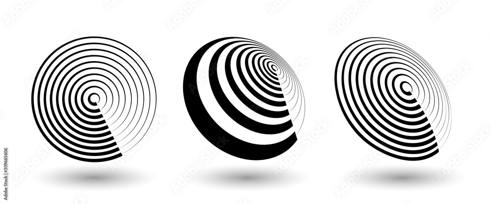 Poster halftone circle frame, abstract lines logo emblem design element for any project. round border icon 