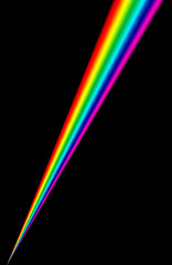 Das Spektrum des sichtbaren Lichtes bildet eine abstrakte Figur.