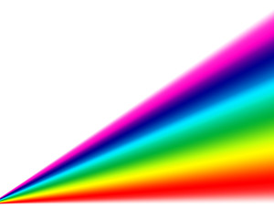 Das Spektrum des sichtbaren Lichtes bildet eine abstrakte Figur.