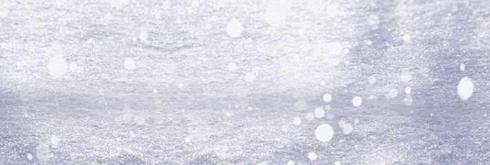The texture of the snow. Winter rainfall. Tracks on a snowy road after a snowfall.