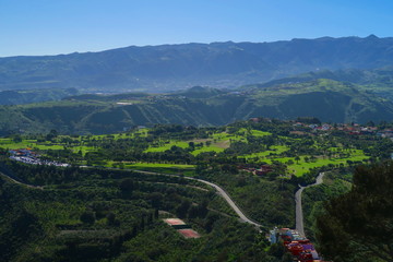 Green landscape near Bandama Caldera