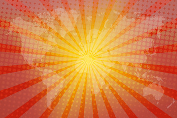 Fototapeta premium abstract, orange, yellow, wallpaper, light, design, illustration, color, pattern, red, art, graphic, texture, wave, bright, backgrounds, waves, glow, backdrop, decoration, colorful, lines, sun, summer