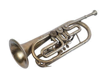 Old silver trumpet