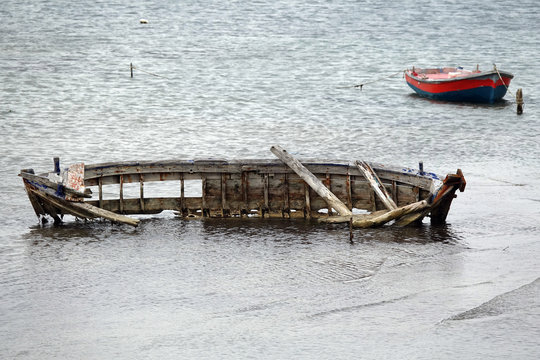 Bootswrack bei Korfu