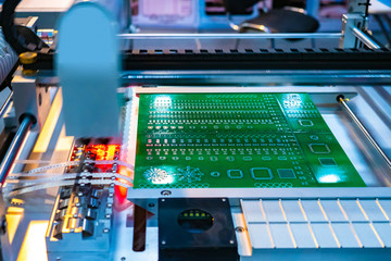 Machine for assembling printed circuit boards. Equipment for the production of printed circuit...