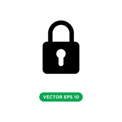 lock icon vector template design template