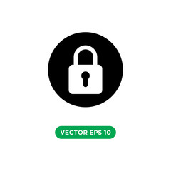 lock icon vector template design template