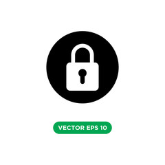 lock icon vector template design template