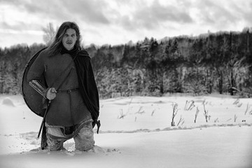 Defender the young warrior in armor