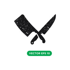 butcher icon vector template design concept