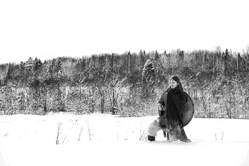 Defender the young warrior in armor