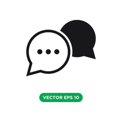 bubble speech chat icon vector template design concept