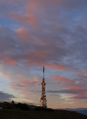 communications and telephone towers on Mount Jaizkibel, Euskadi