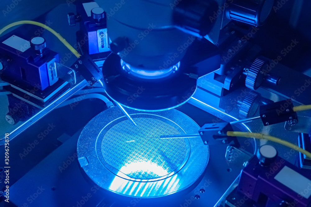 Poster pcb. microprocessor manufacturing. pcb manufacturing. high-tech equipment. production of microchips.