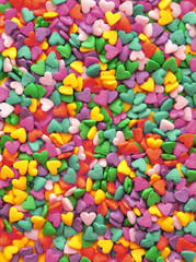 Fototapeta na wymiar Hearts sweets. Valentines background.