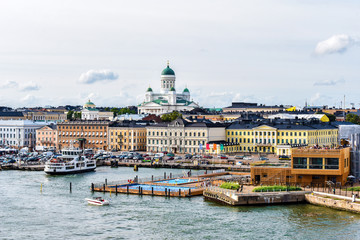 Helsinki Cityscape as seen from the port terminals.