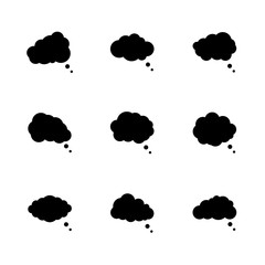 Speech bubbles vector icon set.