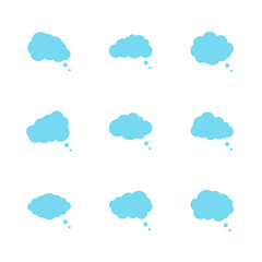 Speech bubbles vector icon set.