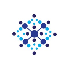 molecule logo vector