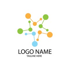 molecule logo vector