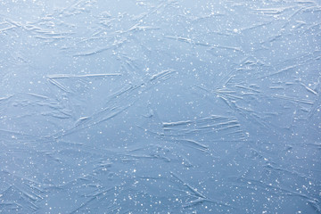 Naturally textured frozen water background