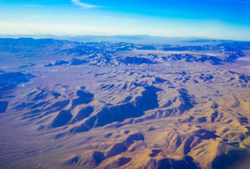 Aerial view of the Nevada desert, USA	