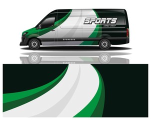 van car decal wrap design vector © Combo Wrap
