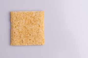 Diet rice crackers isolated on white background, soft light,  copy space
