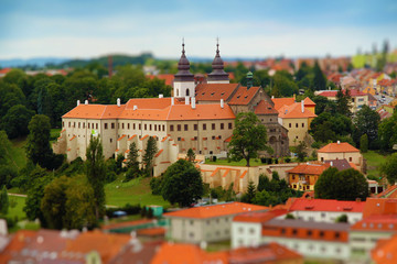 Fototapeta na wymiar St. Procopius Basilica, jewish part of Trebic, Czech Republic