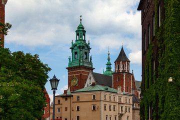 Fototapeta na wymiar Wawel Castle in Krakow (Poland). Built at the direction of King Casimir III the Great