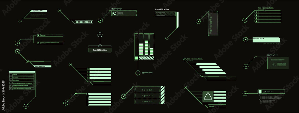 Poster warning frame. abstract tech design blue and red futuristic frame in modern hud style background. ab
