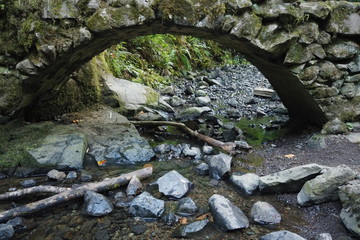 Stone bridge in Council Crest Park, Portland, OR