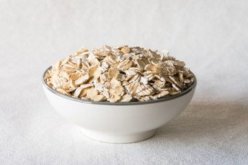 Rolled Oats in a Bowl