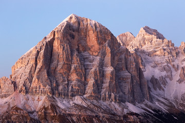 Fototapeta premium Tofana di Rozes (3225m) in the Dolomites, Italy, Europe