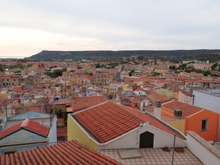 panorama city Sardinia Italy